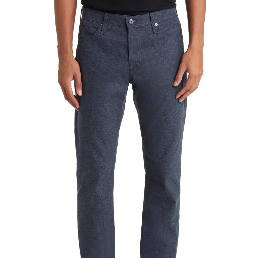 AG Adriano Goldschmied Men's Everett Slim Straight Leg Herringbone Pants 36x34